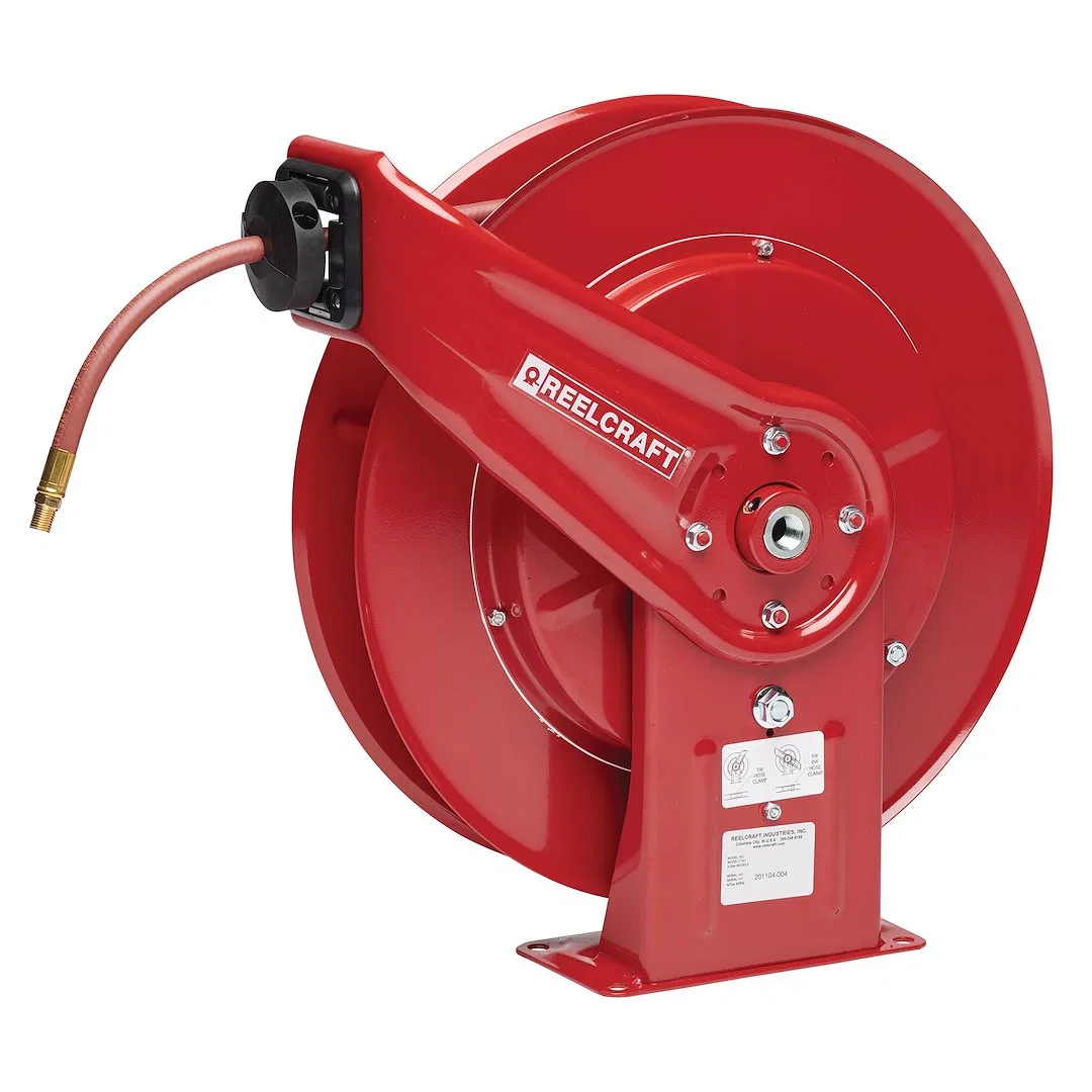 7650OLP – REELCRAFT SA Hose Reel, Use To Store Water Or Air Hose Up To 50 Foot Length x 3/8 Inch Diameter Manually Op...